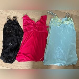 Set of 3 Lingerie Tops Size Small – Mapale, Oh La La Cheri, La Vie en Rose